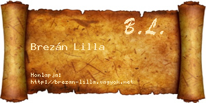 Brezán Lilla névjegykártya