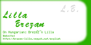 lilla brezan business card